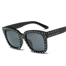 Load image into Gallery viewer, 58mm Squared Off Silhouette Round Studded Accent Trim Sunnies - Mix Colors