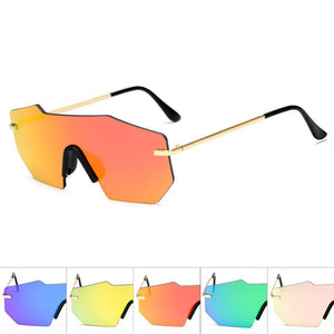 Solid One Piece Lens Wholesale Sunglasses - Mix Colors
