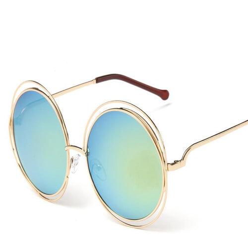 Round Thin Lightweight Cutout Tip Sunglasses - Mix Colors
