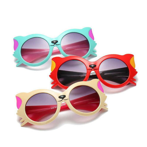 Outdoor Cat Shape Kids Sunglasses - Mix Colors