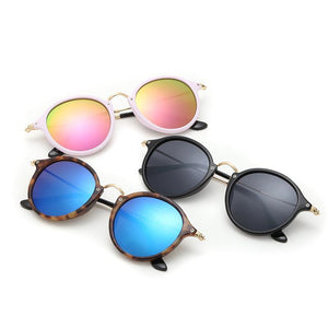 Ultra Retro Colored Mirror Round Sunnies - Mix Colors