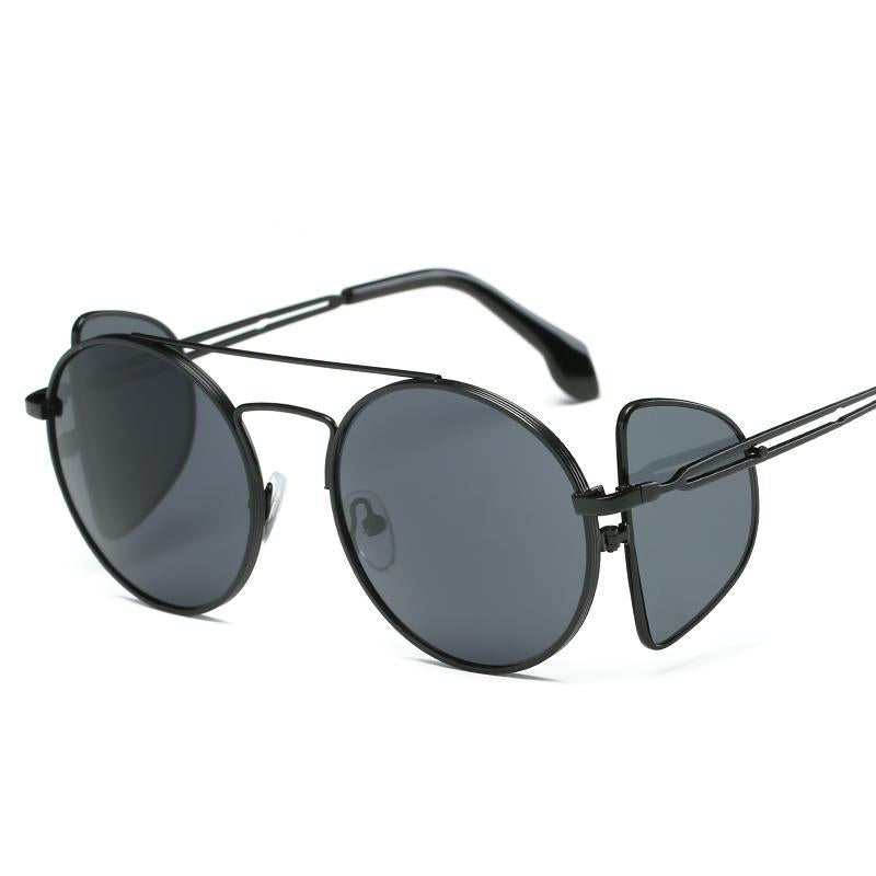 Designer Inspired Oversize Round Open Temple Frame High Fashion Sunglasses - Mix Colors