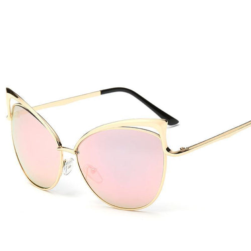 Full Coverage Retro Chic Clear Cat Eyes Sunglasses - Mix Colors