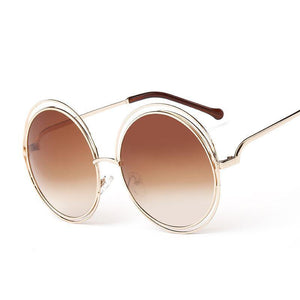 Round Thin Lightweight Cutout Tip Sunglasses - Mix Colors