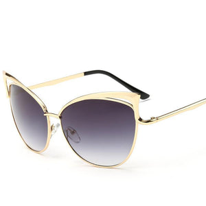 Full Coverage Retro Chic Clear Cat Eyes Sunglasses - Mix Colors