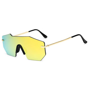 Solid One Piece Lens Wholesale Sunglasses - Mix Colors