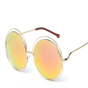 Round Thin Lightweight Cutout Tip Sunglasses - Mix Colors