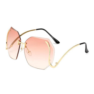 Womens Wholesale Big Trendy Hipster Plastic Aviator Sunglasses - Mix Colors