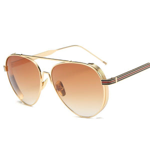 Sleek Modern Full Metal Round Sunnies - Mix Colors