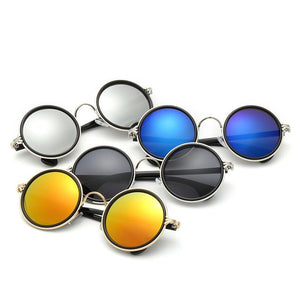 Lennon Inspired Colorful Lens Retro Round 50mm Metal Sunglasses - Mix Colors