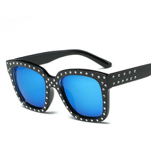 Load image into Gallery viewer, 58mm Squared Off Silhouette Round Studded Accent Trim Sunnies - Mix Colors