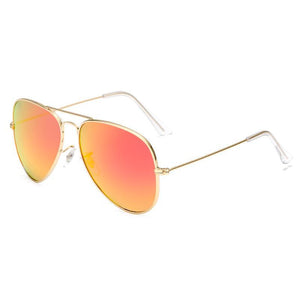 Unisex Wholesale Colored Metal Frame Aviator Sunglasses  - Mix Colors