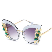 Load image into Gallery viewer, Super High Tip Metal Outlined Cat Eye Silhouette Shield Sunnies - Mix Colors