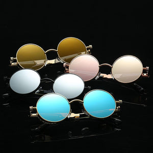 Retro 60's Inspired Colorful Lens Oval Sunglasses - Mix Colors