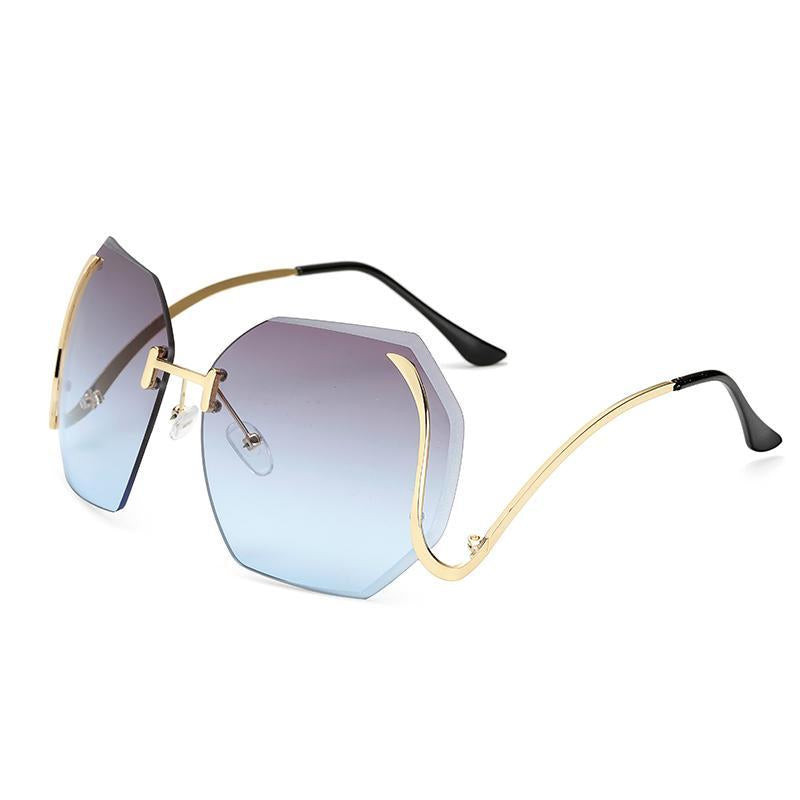 Womens Wholesale Big Trendy Hipster Plastic Aviator Sunglasses - Mix Colors
