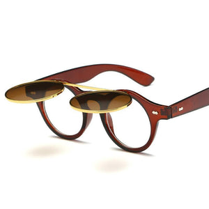 Retro Inspired Colorful Lens Oval Sunglasses - Mix Colors
