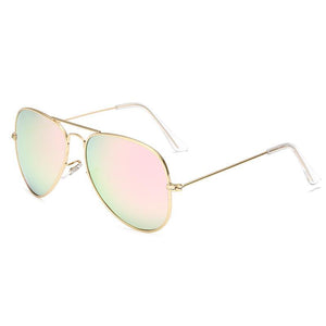 Unisex Wholesale Colored Metal Frame Aviator Sunglasses  - Mix Colors
