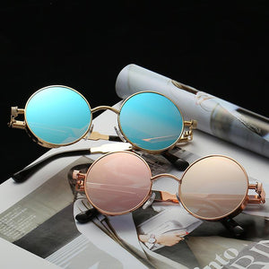 Retro 60's Inspired Colorful Lens Oval Sunglasses - Mix Colors