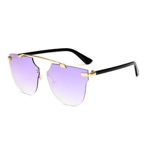 Womens Wholesale Hipster Tear Drop Cat Eye Lens Metal Sunglasses - Mix Colors