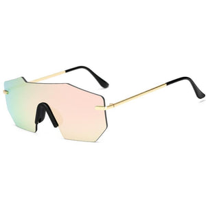 Solid One Piece Lens Wholesale Sunglasses - Mix Colors