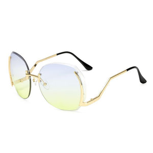 Womens Wholesale Trendy Hipster Plastic Aviator Sunglasses - Mix Colors