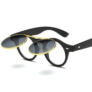 Retro Inspired Colorful Lens Oval Sunglasses - Mix Colors