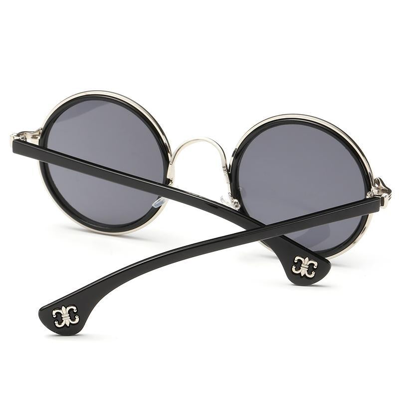 Lennon Inspired Colorful Lens Retro Round 50mm Metal Sunglasses - Mix Colors