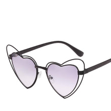 Load image into Gallery viewer, Sweet Metal Accent Bold Heart Shaped Sunglasses - Mix Colors