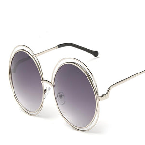 Round Thin Lightweight Cutout Tip Sunglasses - Mix Colors