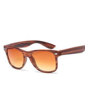 Sleek Wood Square Frame Daily Dark Shades Sunglasses - Mix Colors