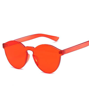 Geometric Cat Eye Silhouette Contemporary Sunnies - Mix Colors