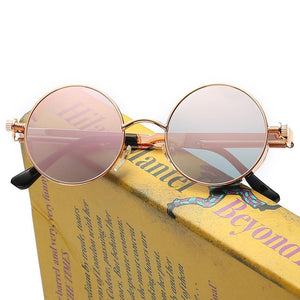Retro 60's Inspired Colorful Lens Oval Sunglasses - Mix Colors