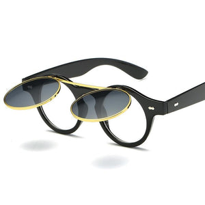 Retro Inspired Colorful Lens Oval Sunglasses - Mix Colors