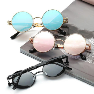 Retro 60's Inspired Colorful Lens Oval Sunglasses - Mix Colors