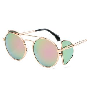 Designer Inspired Oversize Round Open Temple Frame High Fashion Sunglasses - Mix Colors