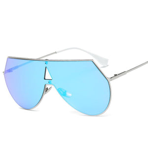 Rimless Geometric High Fashion Striking Aviator Sunglasses - Mix Colors