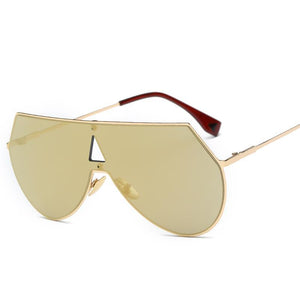 Rimless Geometric High Fashion Striking Aviator Sunglasses - Mix Colors