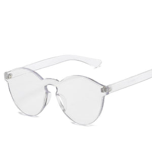 Geometric Cat Eye Silhouette Contemporary Sunnies - Mix Colors