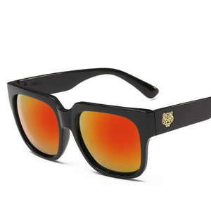 Square Keyhole Bridge Studded Laid Back Sunglasses - Mix Colors