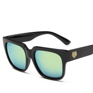 Square Keyhole Bridge Studded Laid Back Sunglasses - Mix Colors
