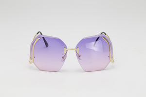 Womens Wholesale Big Trendy Hipster Plastic Aviator Sunglasses - Mix Colors