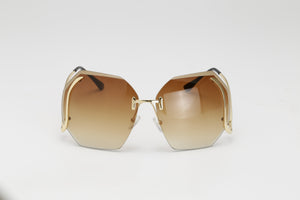 Womens Wholesale Big Trendy Hipster Plastic Aviator Sunglasses - Mix Colors