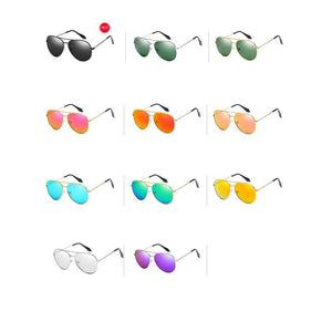 Men's Pilot Mirrored Celebrity Sunglasses Metal Frame - Mix Colors