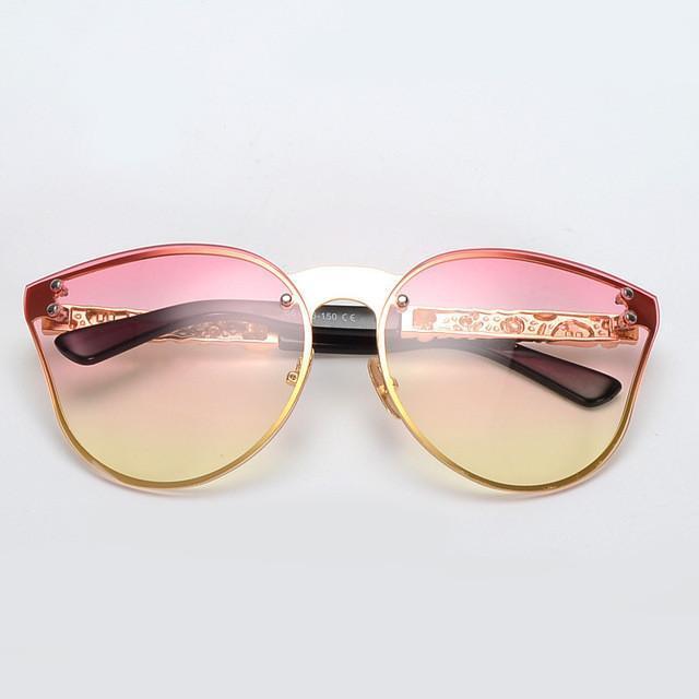 Rimless Cat Eye Sunglasses - Mix Colors