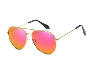 Men's Pilot Mirrored Celebrity Sunglasses Metal Frame - Mix Colors